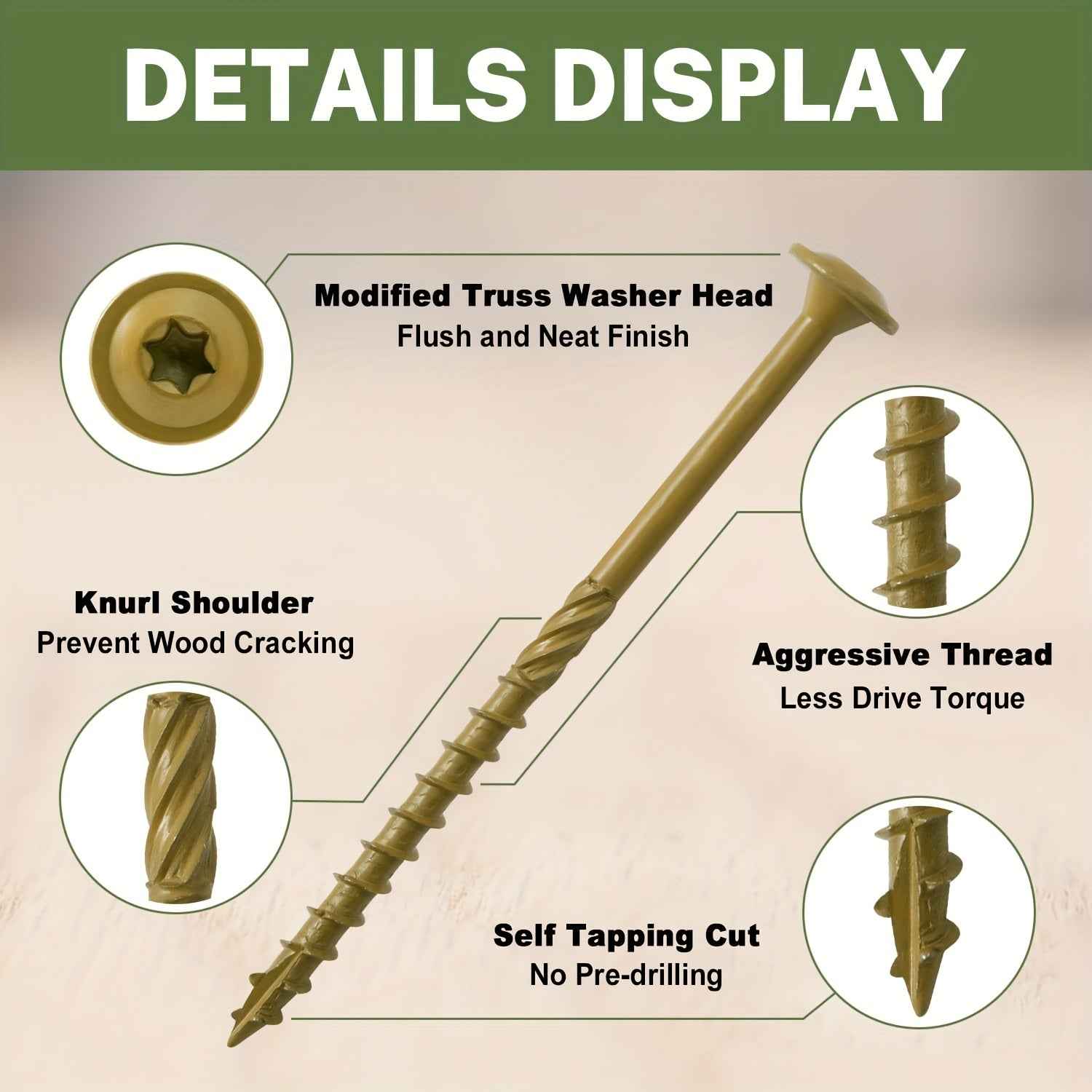 100pcs Heavy Duty Construction Screws - Power Tools Gadget