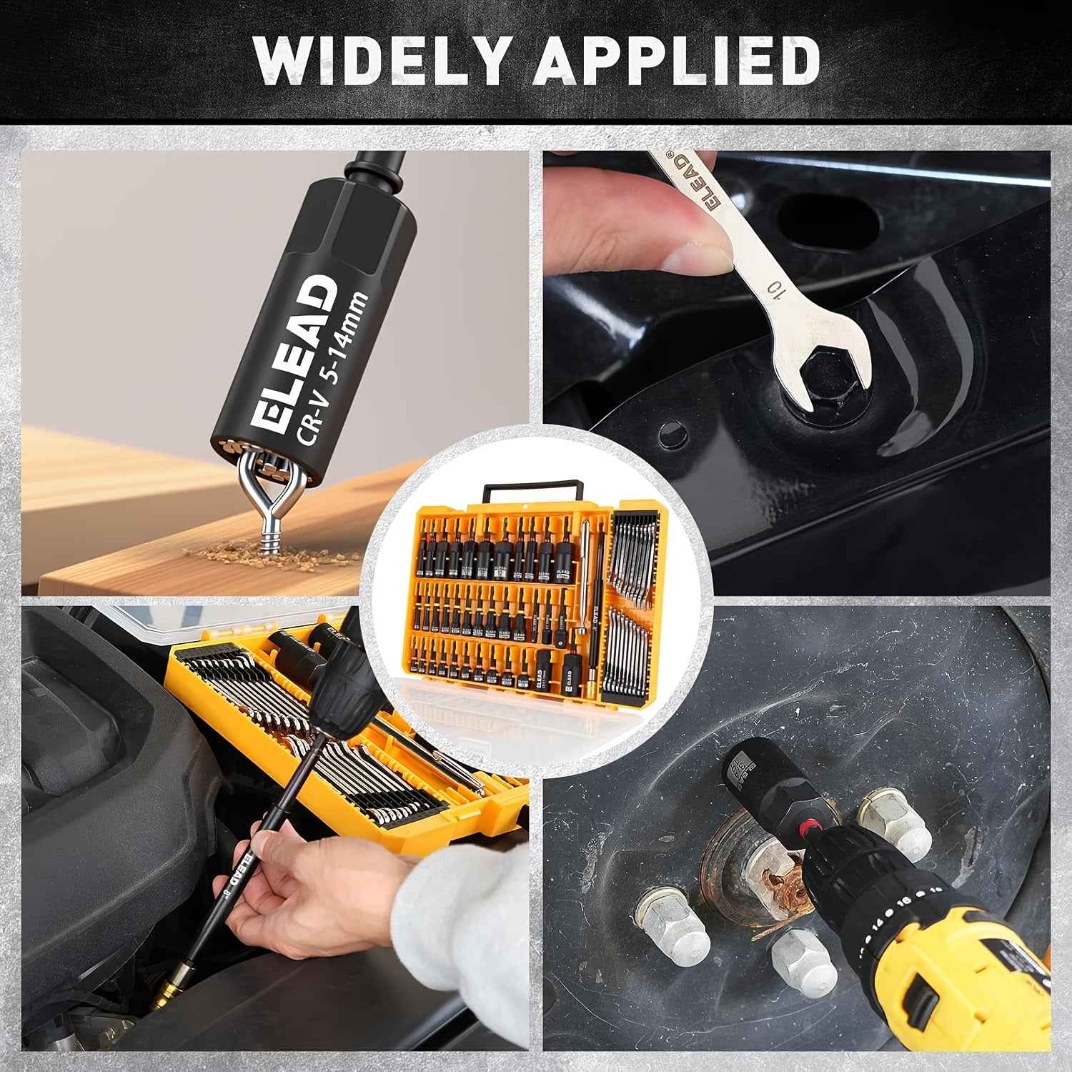 58 Pcs Magnetic Impact Nut Driver Set – Metric & SAE | Universal Socket, Magnetic Pickup Tool, Quick-Change Extension