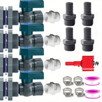 Rain Barrel Faucet Kit with Ball Valve & Hose Fittings by Snagg A Fitter