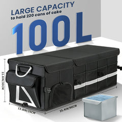 Large Capacity Car Trunk Organizer with Lid by Snagg A Storage Box