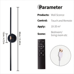 31.5" Battery-Powered Wall Sconce Wireless 360° by Snagg A Wall Light