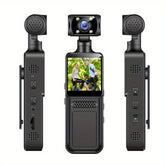 4K Portable Camera – 180° Rotating Lens with Full Color Night Vision & External Mic Support by Snagg A Portable Camera