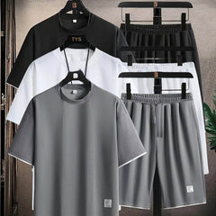 6pcs Waffle Men’s Pajama Set – Short Sleeve & Shorts Multi-Piece Homewear - SnaggIt