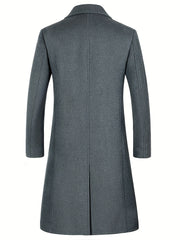 Stylish Wool Blend Men’s Retro Long Coat by Snagg A Coat