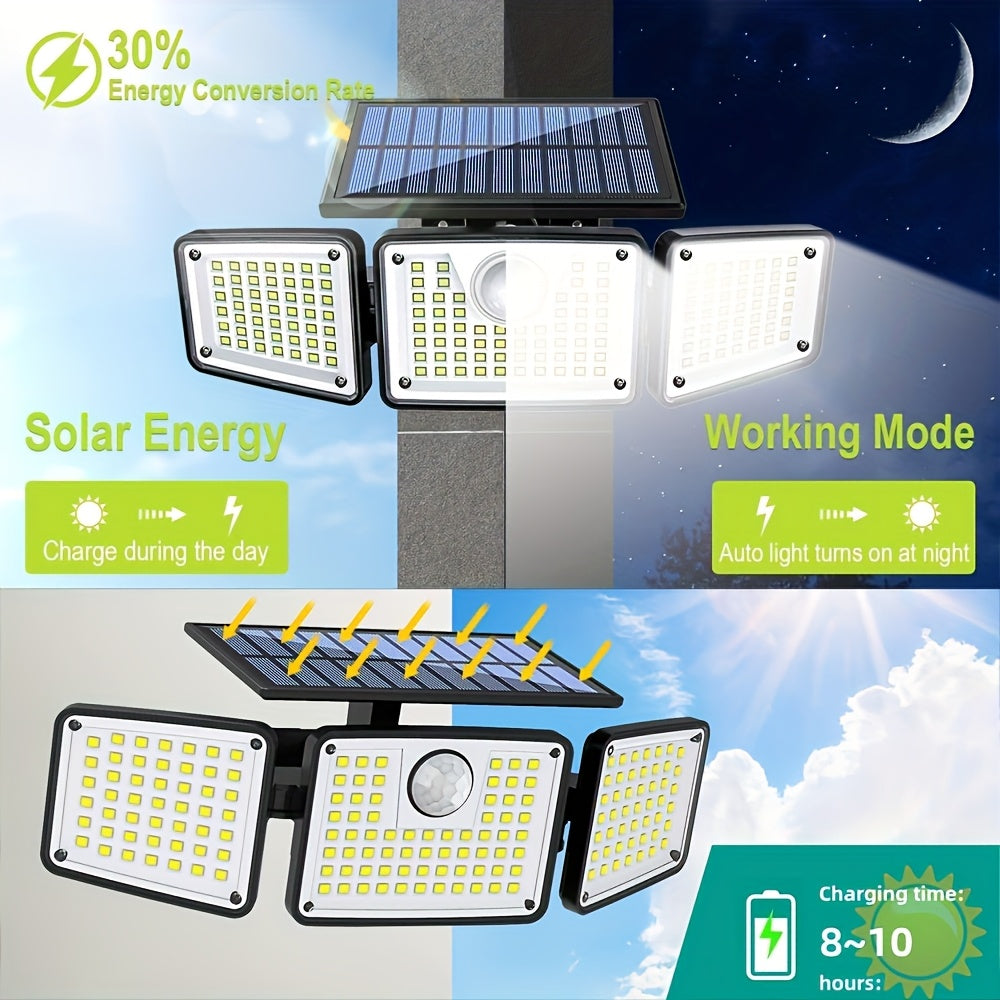 2pcs 3 Head Outdoor Motion Sensor Solar Light by Snagg An Outdoor Light