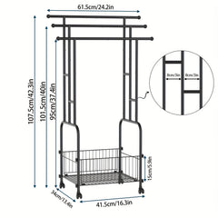 Heavy-Duty 3-Tier Freestanding Towel Rack with Storage Basket by Snagg A Rack