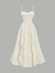 Elegant Dress with Lace-Up Waist by Snagg A Dress