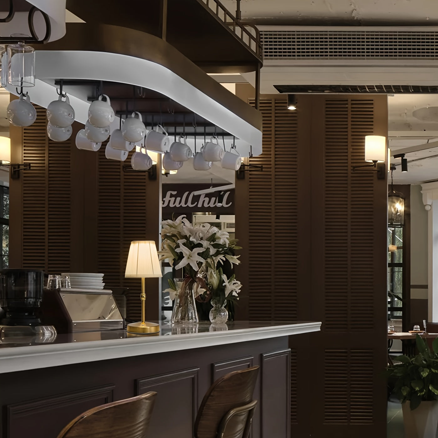 Rechargeable Antique Brass Lamp with Dimmer by Snagg A Table Lamp