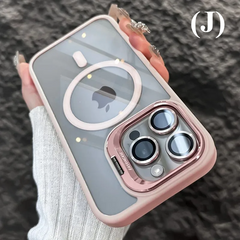 Luxury Magnetic Shockproof Full-Coverage Case - for iPhone 16 Series - J - Pink / For 16e - Phone Cases & Covers