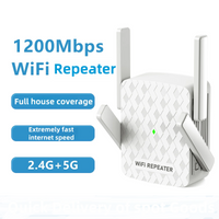 1200Mbps Dual Band WiFi Extender – 2.4G/5GHz Signal Repeater by Snagg A WiFi Booster