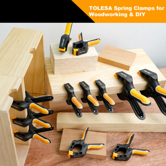 4PCS 4” Heavy Duty Spring Clamps – Nylon Woodworking Clamps with Powerful Grip for Gluing, Photography & DIY