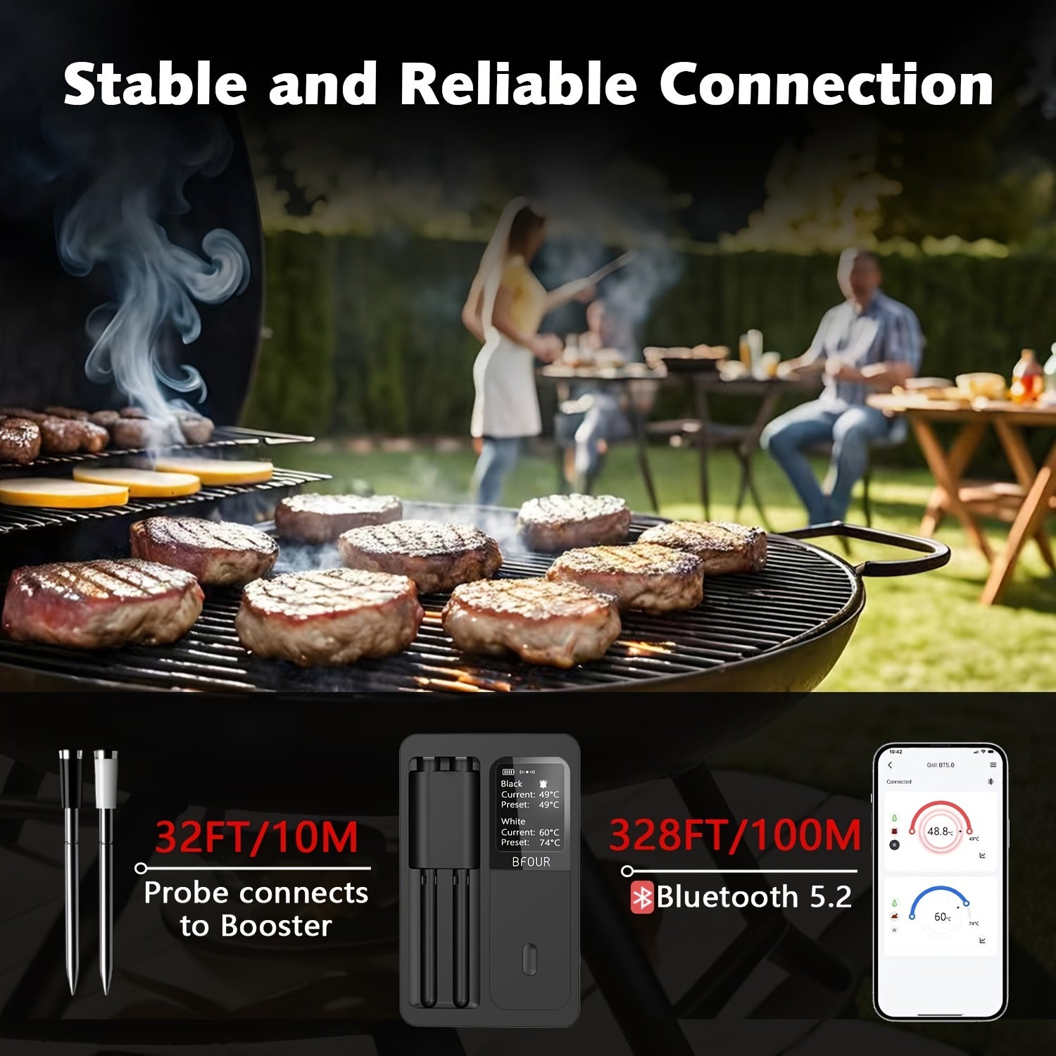 Wireless 2 Probe Meat Thermometer by Snagg A Thermometer