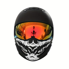 Vintage Matte Black Skull Design Motorcycle Helmet by Snagg A Motorcycle Helmet