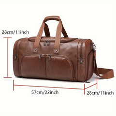 Vintage Brown Duffel Bag by Snagg It Bags