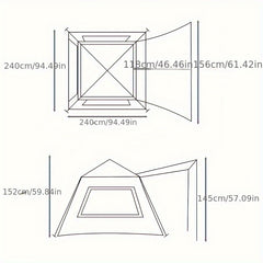 Instant Pop Up Camping Tent – 4–5 Person by Snagg A Camping Tent