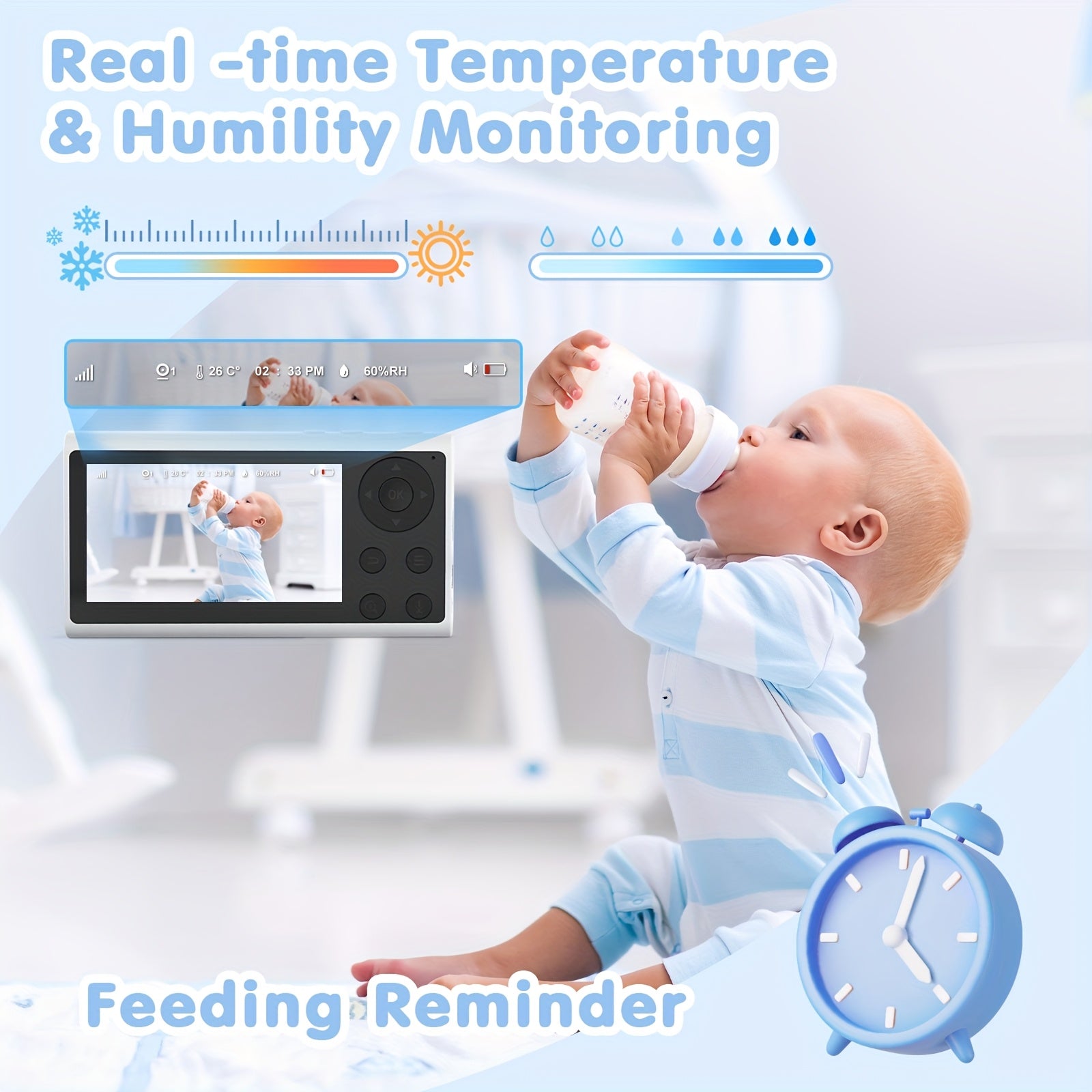 Baby Monitor with 4.3″ Screen – No WiFi Required by Snagg An Indoor Camera