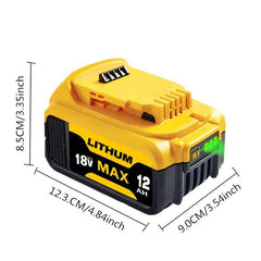 2 / 4 Pack 18 V 12.0 Ah Lithium-Ion Battery — Replacement for Dewalt 18 V Cordless Tools
