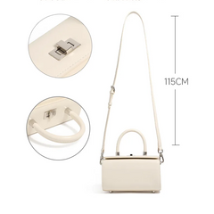 Genuine Leather Mini Flap Bag – Luxury Designer Minimalist Crossbody & Shoulder Handbag for Women (20×10×10cm)