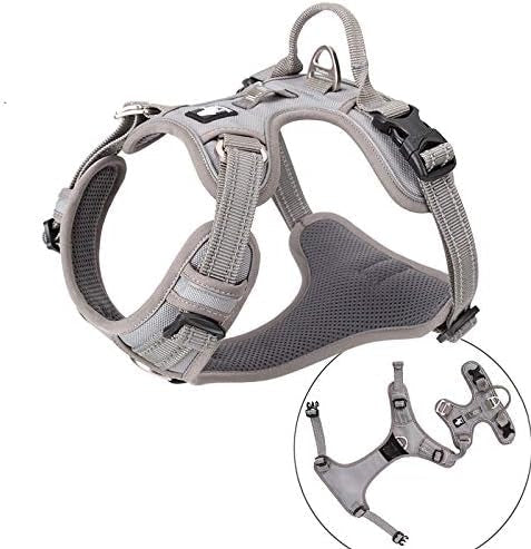 Grey Tactical Dog Collar & Leash Set by Snagg A Harness