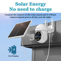 2 Pack 1080P Solar Powered Security Cameras by Snagg An Outdoor Camera