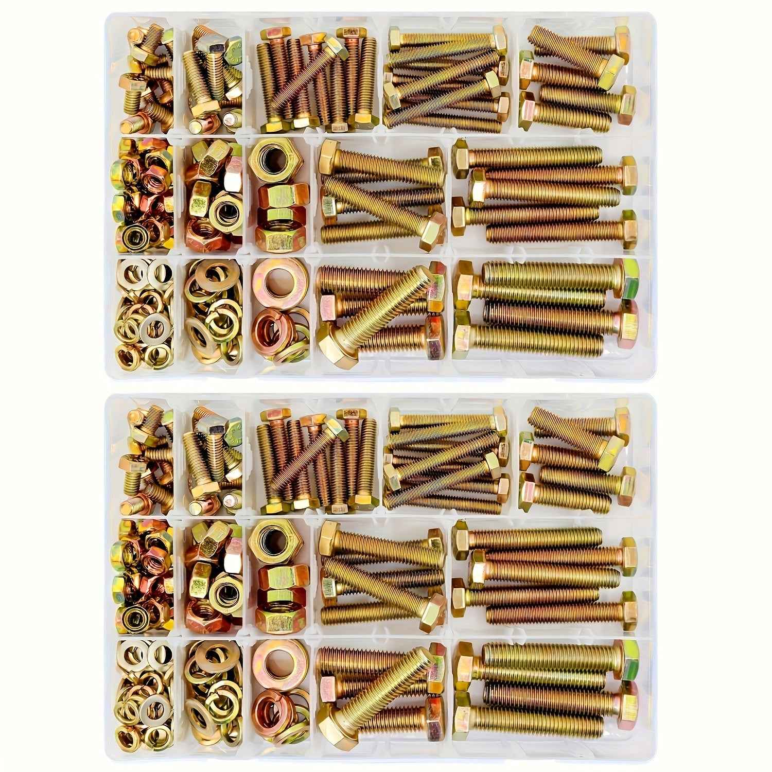 236 Pcs Heavy Duty Bolt & Nut Kit — Grade 8.8 Alloy Steel M6/M8/M10 Hex Bolts Nuts Washers - 236pcs/set - Power Tools
