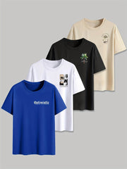 4pcs Men’s Print T-Shirts - SnaggIt