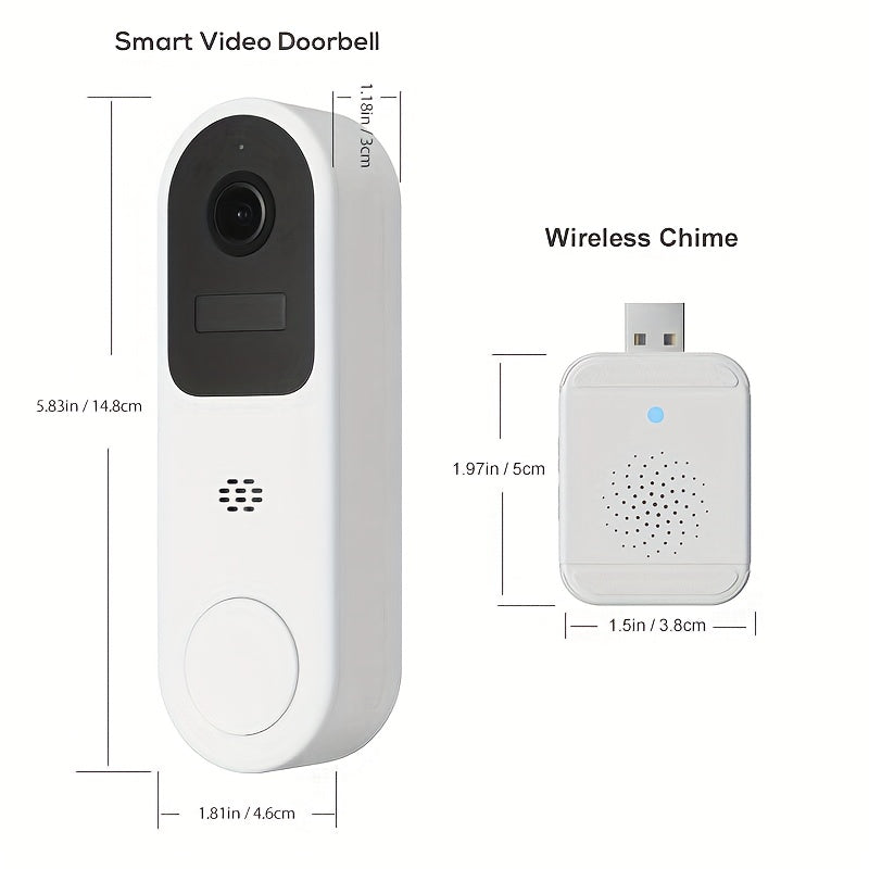Wireless Smart Video Doorbell – AI Human Detection with HD Night Vision by Snagg A Doorbell Camera