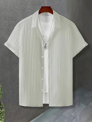 Men’s 5-Pack Casual Short Sleeve Button-Up Shirts – Classic Lapel Collar by Snagg A Shirt