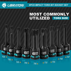 9pcs Impact Torx Bit Socket Set - SnaggIt