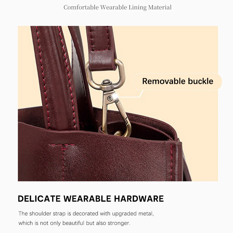 Genuine Leather Oil Wax Tote Bag – Large Capacity Vintage Shoulder & Crossbody Shopper for Women