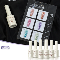 Professional 15ml Magnetic Crystal Cat Eye Gel Collection – 6 Piece High Pigment Red & Pink Reflective System