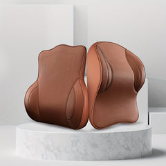 2pcs Nappa Leather Car Headrest & Lumbar Support Set by Snagg A Headrest