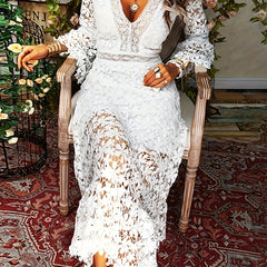 Lace V-Neck Cocktail Dress by Snagg A Dress