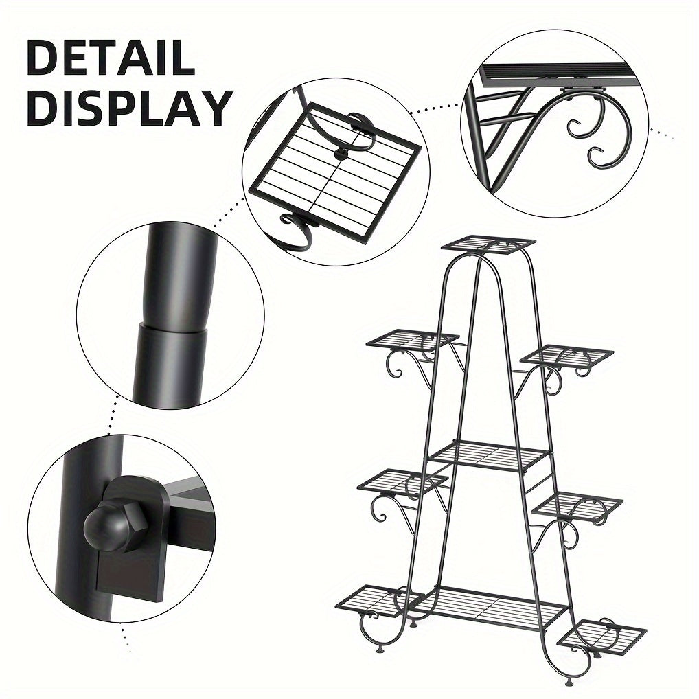 9 Tier Black Metal Plant Stand by Snagg A Rack