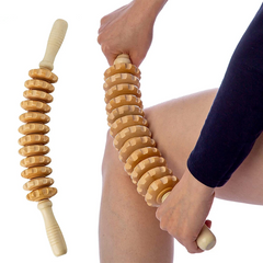 Curved Wood Therapy Massage Roller Stick