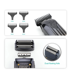 Professional 3 Piece Master Grooming Suite – 2000mAh High Performance Clipper, Trimmer, and Shaver Collection