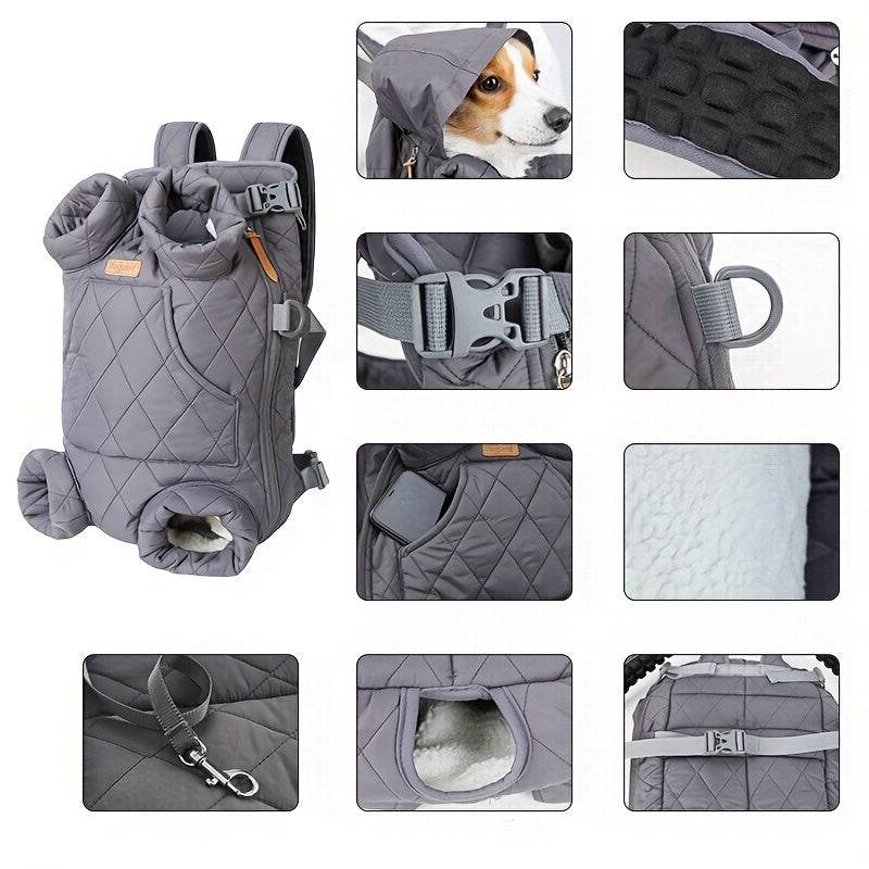 Adjustable Quilted Pet Carrier Backpack - SnaggIt
