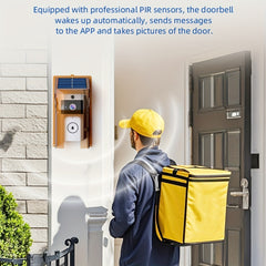 Wireless Solar Powered Video Doorbell HD Camera with Motion Detection by Snagg A Doorbell Camera
