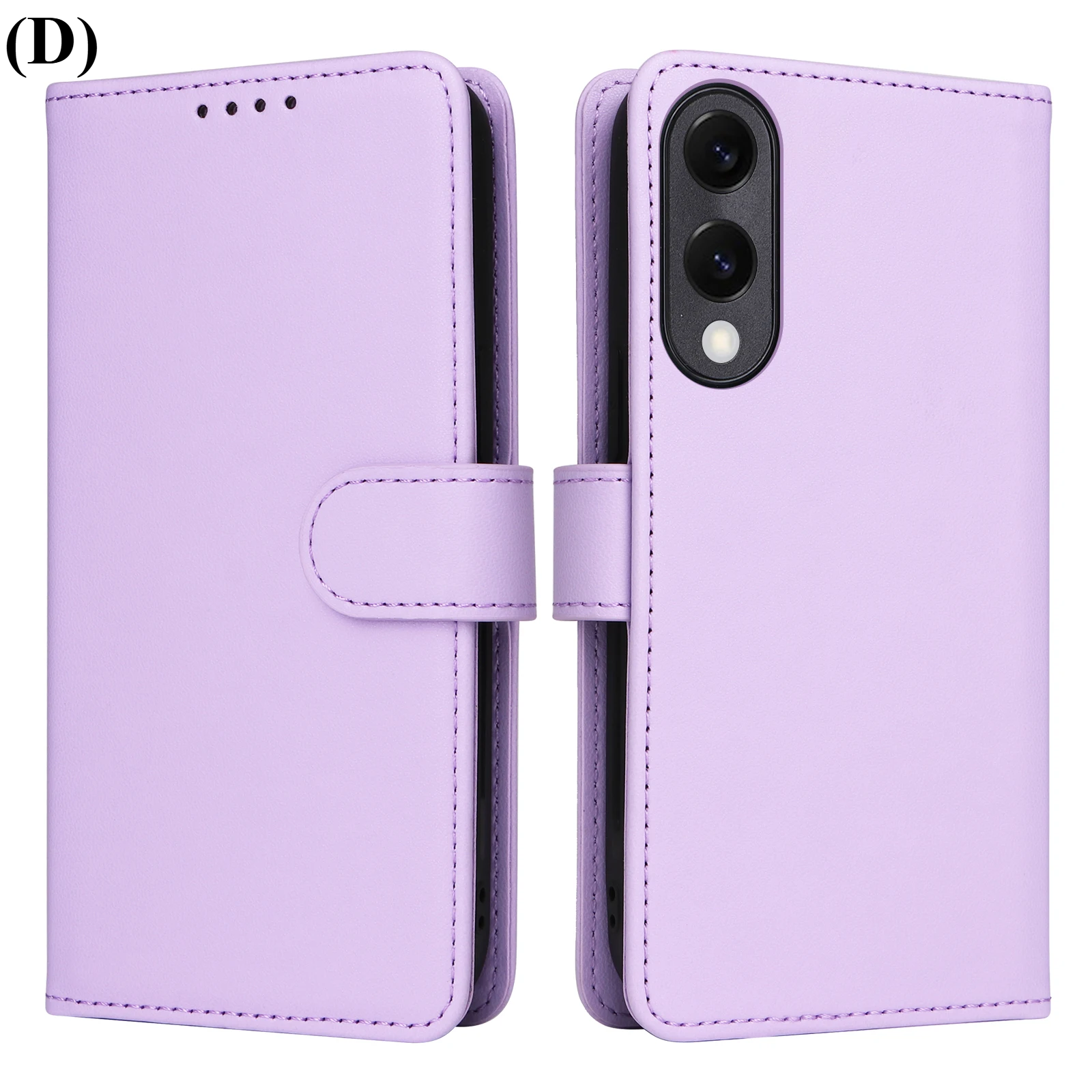 2 in 1 Removable Magnetic Wallet Case – Samsung Galaxy S22 Series - Light purple / For S22Ultra - Phone Cases & Covers