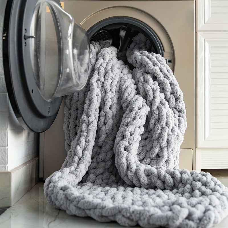 Cozy Chenille Chunky Knit Throw Blanket by Snagg A Throw