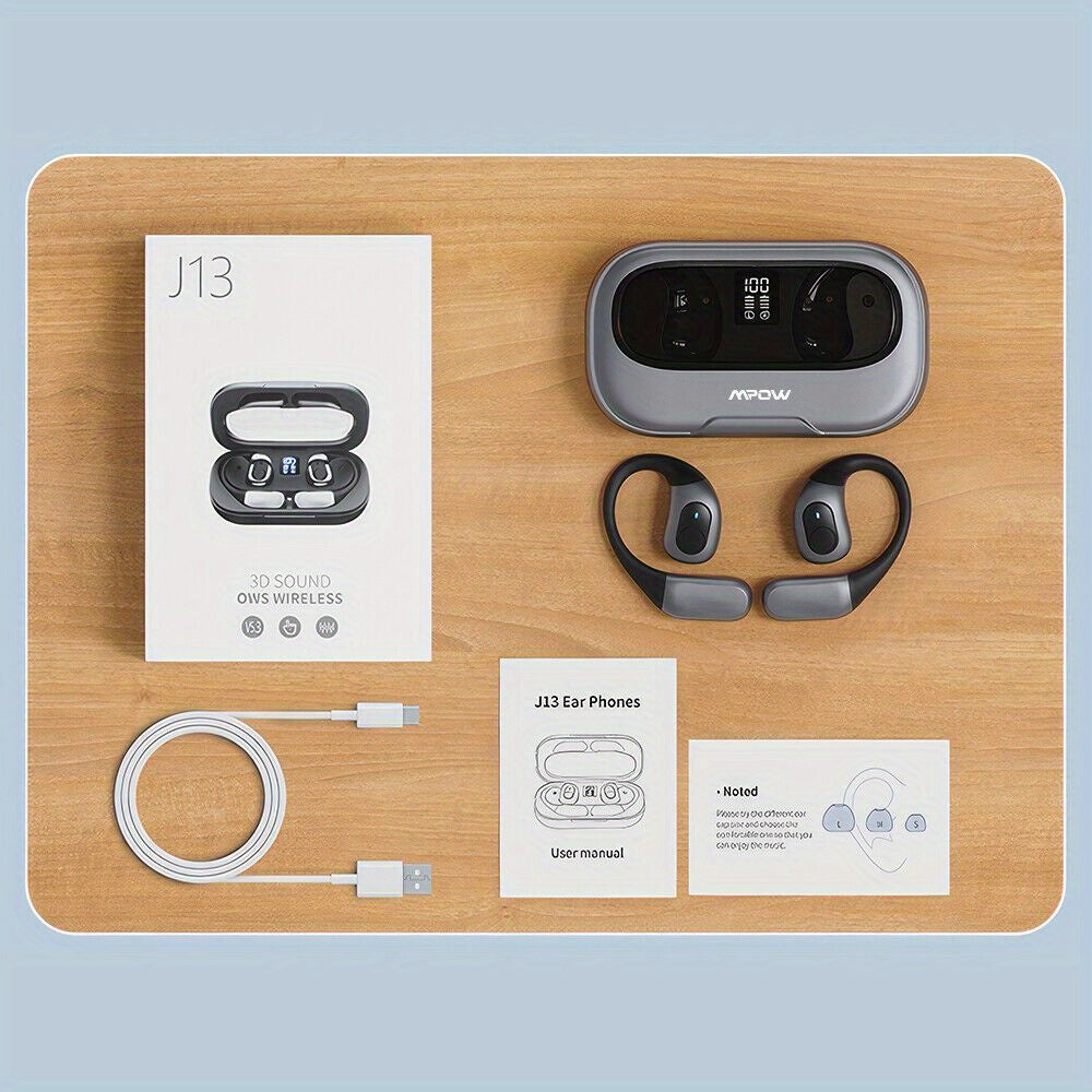 Bluetooth 5.3 Open-Ear Headphones | Directional Sound with Subwoofer & Premium Audio by Snagg An EarBud