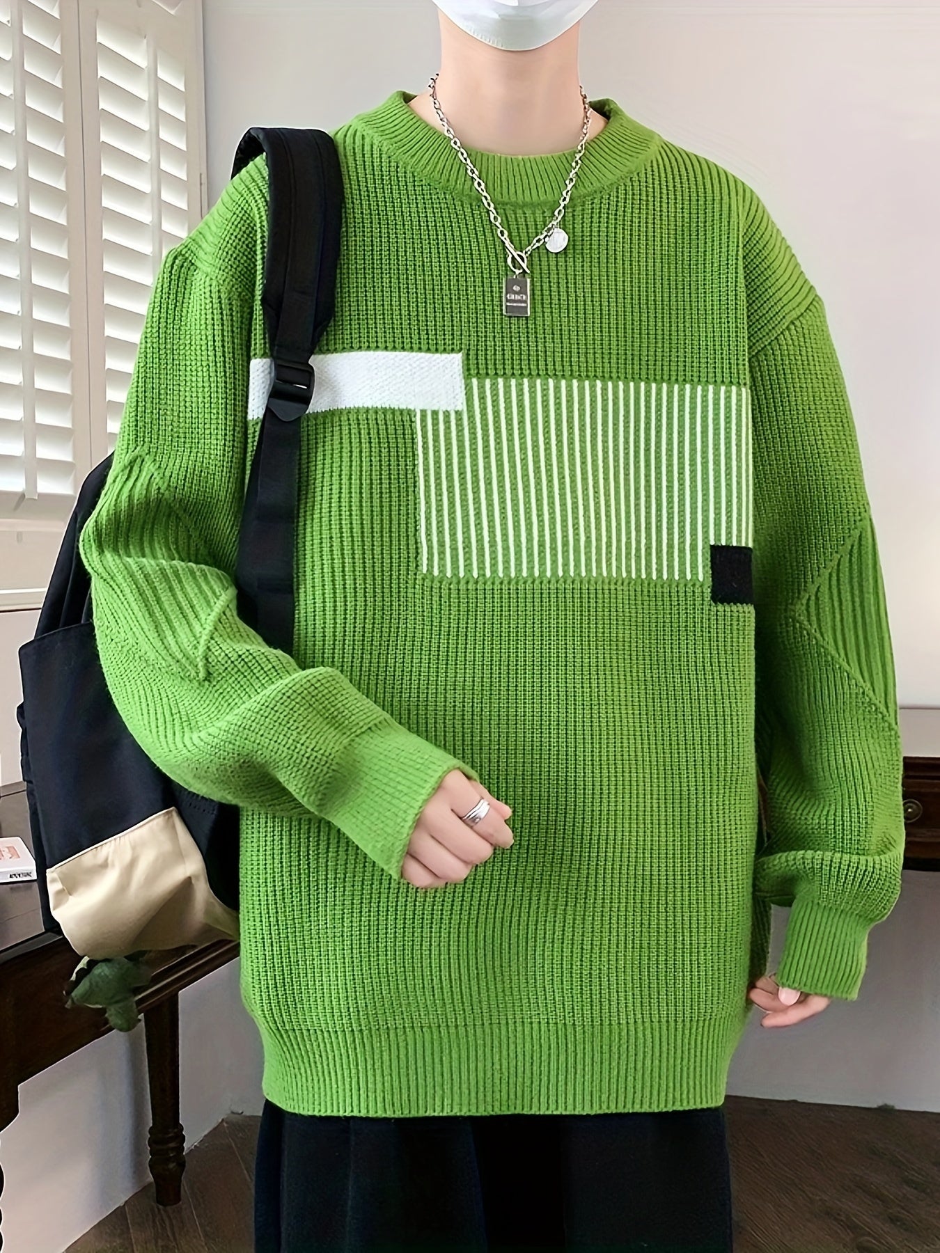 Men’s Geometric Pattern Sweater by Snagg A Jumper