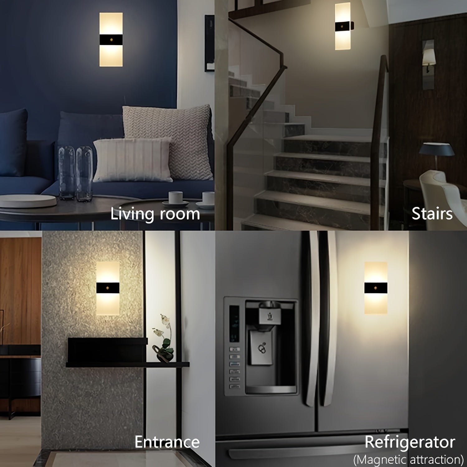 2pcs Rechargeable Magnetic Night Lights by Snagg A Wall Light