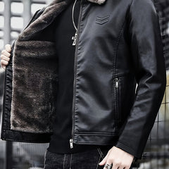 OBM Men’s Full-Zip Bomber Jacket with Fur Collar by Snagg A Jacket