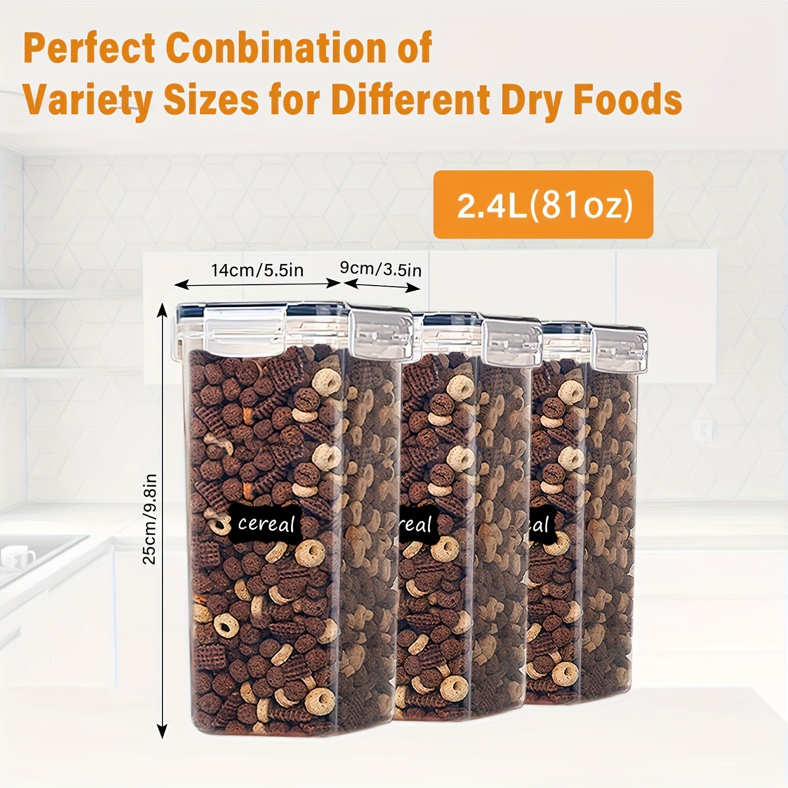 6pcs Airtight Food Storage Containers by Snagg A Container