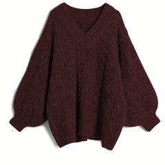 Plus Size Women’s V-Neck Sweater by Snagg A Top