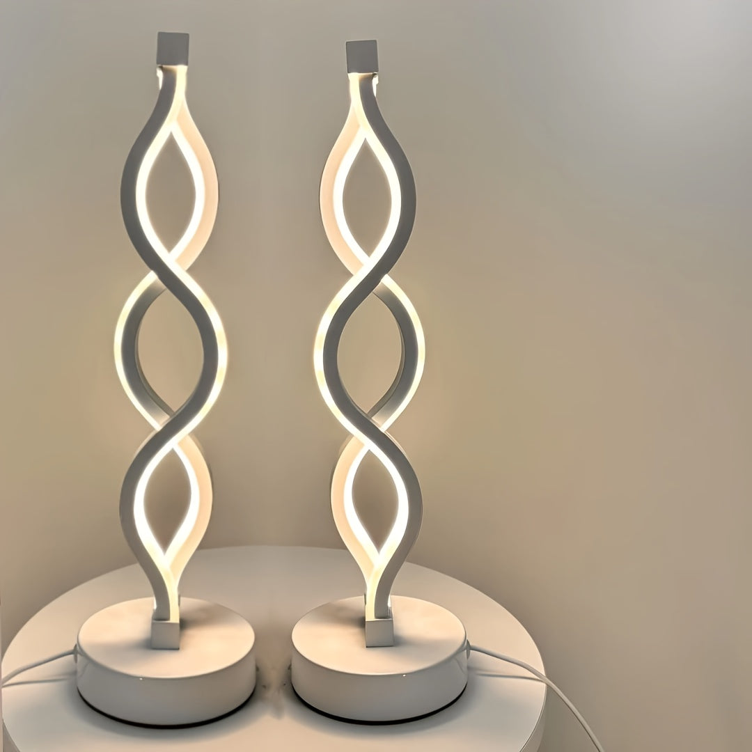2pcs Modern Spiral LED Desk Lamps by Snagg A Table Lamp