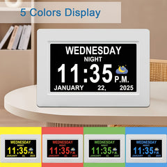 Large Digital Dementia Clock for Seniors by Snagg A Clock