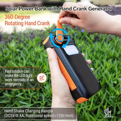 43800mAh Solar Power Bank with Built-in Charging Cable by Snagg A Power Bank