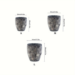 Vintage Fiber Clay Plant Pot with Drainage by Snagg A Pot